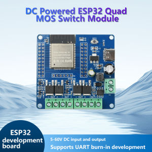 DC 5-60V 2/4 Way Mos Switch Module On-Board Esp32-32E Module Wifi Bluetooth ESP Development Board Type C