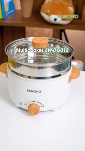 SAMONO Panci Listrik 24 Liter Teflon Keramik Kukusan Stainless Serbaguna Low Watt Garansi 1 Tahun - SW-DG01S