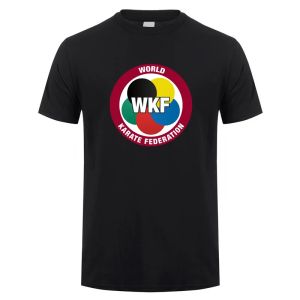 WKF World Karate Federation T Shirt Men polyester breathable top for sports casual wear easy to maintain clothes Eur size