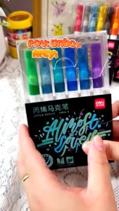 Deli Metalic Acrylic Marker Painting Markers Manga Sketching Art School Supplies Permanent Marker