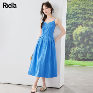 puella | French Design Halter Waist Cinching Long Dress