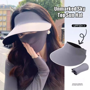 Foldable UV Protection Sun Hat for Women Men Adjustable Wide Brim Breathable Open Top Design for Outdoor Sports Summer