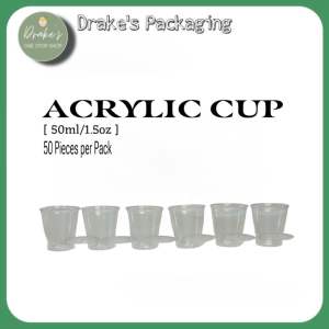 Acrylic Cups 50ml Transparent Reusable Drinkware by Drakes Packaging Supplies