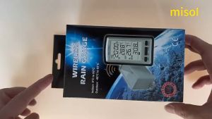 Wireless Rain Gauge With Temperature Monitor Pengukur Curah Hujan Ukur Curah Hujan & Suhu