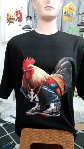 Kaos Pria 3 Dimensi Motif Ayam Jago Diamond Tshirt Oblong Katun 24s H0235 By Hans & Co