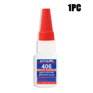 LOOLIFL | 406 Instant Adhesive SuperGlue 10g Fast Drying Cyanoacrylate Glue for Plastic Metal Rubber Ceramic Multi‑Purpose Repair Adhesive