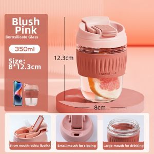 LocknLock | Womens Travel Coffee Mug with Straw High Aesthetic Heat-Resistant Cup