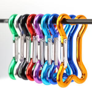 5PCS EDC Carabinerอลูมิเนียมกระดูกรูปพวงกุญแจตกปลากระเป๋าเป้สะพายหลังQuick-Hang Carabiner Hookอุปกรณ์เสริมกลางแจ้ง