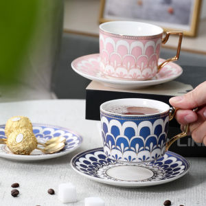 Cốc cà phê Châu Âu Phnom Penh trà ướp hoa sứ xương phong cách Ins Bộ ấm trà Tiếng Anh buổi chiều Bộ tách Cốc gốm sứ bày trong nhà