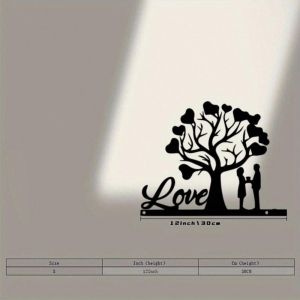 CIFbuy | CIFBUY Metal Wall Art Silhouette Couple Decor Durable Powder Coated Home Office Living Room Cafe Bathroom Romantic Gift