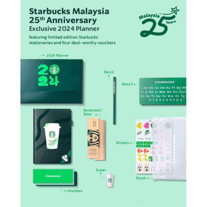 Starbucks Malaysia Planner 2024 25th Anniversary Exclusive Dark Green   Se4c1311dc929401cb88edebbfe0d68c7B  720x720q80 