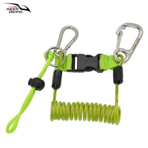 1 PCS KEEP DIVING Scuba Diving Anti-lost Spiral Spring Coil Lanyard Safety Emergency Tool with One Quick-release Buckle