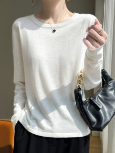 เสื้อสเวตเตอร์ถักคอโปโลแขนยาวบางสไตล์เรียบง่ายสำหรับผู้หญิง ทรงเข้ารูป เสื้อชั้นใน ทรงเข้ารูป ทรงเข้ารูป สไตล์เกาหลี ฤดูใบไม้ผลิ