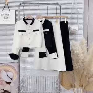 Set váy nữ áo dạ cổ trụ croptop phối cúc vàng tay lật dài sang chảnh mix chân váy dáng dài vintage ( ảnh thật) 2 tone màu hot trenddy