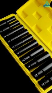 SUPER PROMO Drive Deep Impact SocketSet 10Pcs 1/2Inc8-24MM Extension Impact Socket Panjang Perbaikan Alat - ELLKA