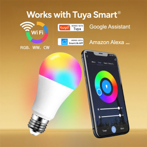 Tuya Wifi BLE Smart Led Light Bulb Alexa Led Lamp E27 RGB 85-265V Smart Lamps For Google Assistant Smart Life