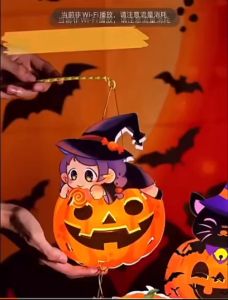 Lồng đèn Halloween lồng đèn bí ngô đèn lồng độc lạ lồng đèn có đèn phát sáng hình trái bí có tay cầm - Happy Home 4U