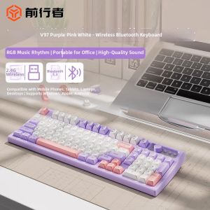 EWEADN | Bluetooth Wireless Mechanical Feel Quiet Beautiful Women Office Key Mouse Set