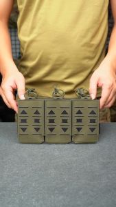 TOPTACPRO Tactical Triple Magazine Pouch for 556mm MOLLE Mag Carrier Laser Cut Mag Pouch 8515