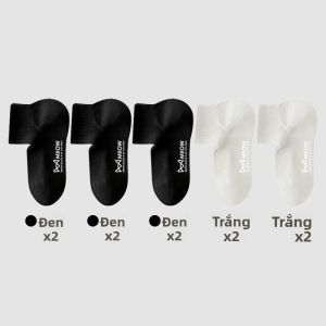 MiiOW | Tất ngắn mùa hè mỏng kháng khuẩn chống mùi thấm mồ hôi thoáng khí không xương màu trắng cho nam Tất thuyền thẳng góc