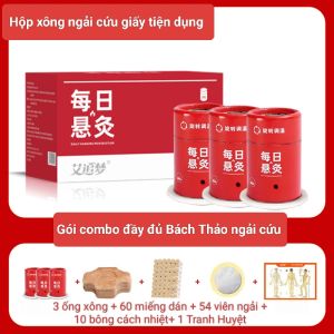 Hộp đốt xông ngải cứu cốc ngải dán tái sửdụng nhiều lần. Dụng cụ xông hơ ngải cứu