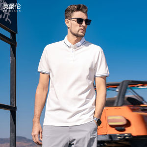 Enjeolon | Casual Short Sleeve 10 Color Options Shiny Pique Cotton POLO Shirt