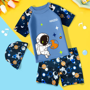 New Childrens Swimming Costume Three-Piece Set Of Cute Cartoon Boys Toddler Baby Swimsuit Swimsuit Swimming Costume