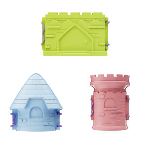 แม่พิมพ์ปราสาทสามชิ้น 1 ชิ้นสําหรับทรายชายหาดกลางแจ้ง เหมาะสําหรับเล่นกับทรายและสนุกสนานบนชายหาดริมทะเล