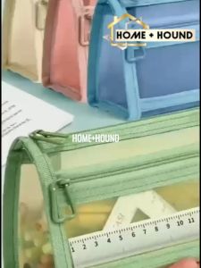 HOME+HOUND Double-layer Transparent Mesh Pencil Bag Special for Examination Large Capacity Stationery Bag