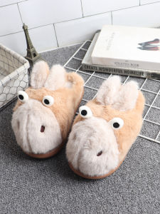 Dép Bông Ấm Áp Mùa Đông Hoạt Hình Dễ Thương Đế EVA Dép Bông Cho Phụ Nữ Và Trẻ Em Dép Bông Ấm Áp Cho Cặp Đôi Bố Mẹ Và Con Cái