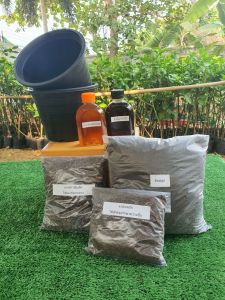 ชุดวัสดุ ดินปลูกเพาะชำต้นไม้ผสมฐาตุอาหารพืชสำเร็จ