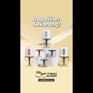 MITOCHIBA Chopper TWINCHOP CH60 500ml | Alat Penggiling dan Penghalus Bumbu