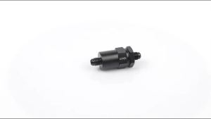 Aluminum 6AN Black Billet Inline Fuel Filter 30 Micron