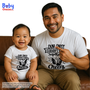 Baby Onesies PH Our 1st Fathers Day Together Dad Son Daughter Matching Outfit Cotton Roundneck Tshirt Newborn Bodysuit