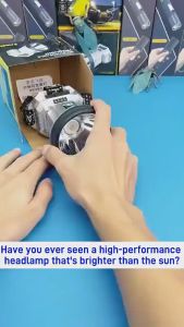 Jaysenong Upgraded Flash Light LED Super Bright Head Light Portable Outdoor Rechargeable Camping Flood Light