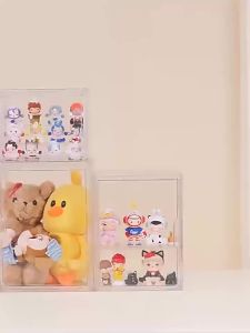 Hộp Đựng Đồ Labubu Bằng Acrylic Trong Suốt 1/2/3 Tầng Hộp Trưng Bày Chống Bụi Tủ Để Bàn Dùng Để Sắp Xếp Đồ Dùng Gia Đình