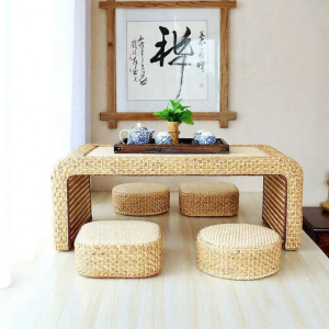 Creative Rattan Solid Wood Japanese Style Tea Table