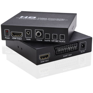 SCART to HDMI-Compatible Converter Coaxia Audio Video Converter HD Video Converter For HDTV DVD Game Console Set-BOX Player
