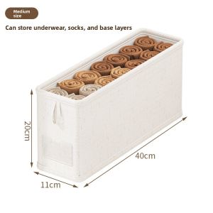 MONLEYTA | Foldable Cotton Linen Clothing Storage Box Home Use Fabric Down Jacket Wardrobe Organizer Extra Large Capacity Storage Bin