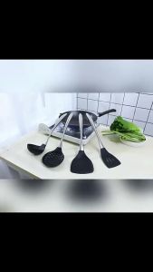 Vá canh inox 304 Sạn chiên Xẻng chiên silicone chịu nhiệt cao nhập khẩu vá vớt mỳ spaghetty
