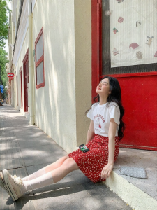 Mixd | Chân Váy Ngắn A-Line Cao Waist Thời Trang cho Nữ Người Bé