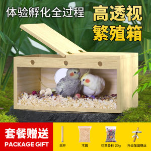 Parrot Transparent Breeding Box Xuanfeng Tiger Skin Peony Bird Supplies Supplies Hanging Special Bird Nest Bird Nest Bird House Nest Box
