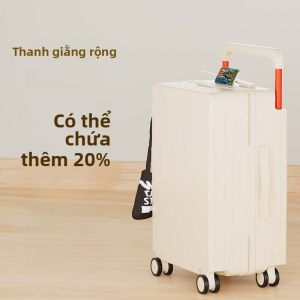 Vali Du Lịch Nam Nữ Dung Tích Lớn Có Khóa Mật Khẩu Đa Chức Năng Có Tay Cầm Kéo Rộng Vali Du Lịch PC Thời Trang Mùa Hè 2024