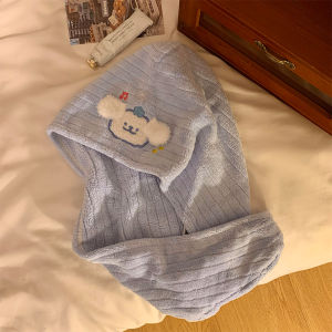 Adorable Dog Dry Hair Cap Womens Super Absorbent Quick Dry Hair Towel Coral Fleece Headband No Blow Dry Needed