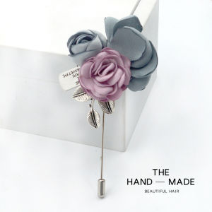 หมุดหน้าอกรูปตัว I เกาหลีเลียนแบบมุกผ้าขนาดใหญ่ศิลปะดอกไม้หน้าอกดอกไม้ผ้าไหมผ้าพันคอหัวเข็มขัดแจ๊กเก็ตปุ่มเปิดอุปกรณ์เสริมเสื้อสําหรับผู้หญิง