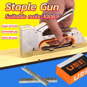Baete 1008F Staple Gun Tacker Heavy Duty Gun Tacker Staple Gun and Staple Nail