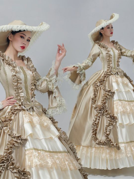 European Style Royal Court Dress European England Medieval Retro