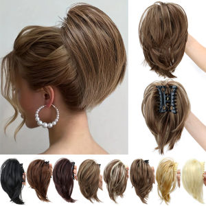 Elegant Messy Bun Hair Clip for WomenSynthetic Straight Ponytail Extension & High BunEasy to Wear Perfect for Daily Use