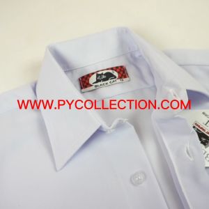 Baju Kemeja Putih Sekolah Kain Licin KOSHIBO Lengan Pendek School SHORT SLEEVES NILA BRAND BLACK CAT TAIPING BC002