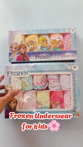 Kids High Quality 5 in 1 Cotton Underwear Cartoon Princess Cute Style Soft Panties for Kids Girls 2-13 Years Old